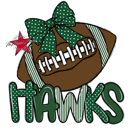 Hawks Football Spirit Design-Green
