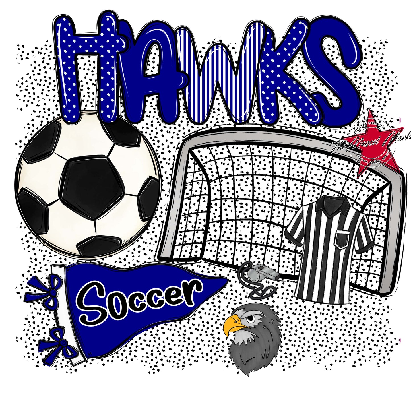 Hawks Soccer Spirit-Blue