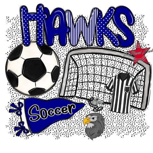 Hawks Soccer Spirit-Blue