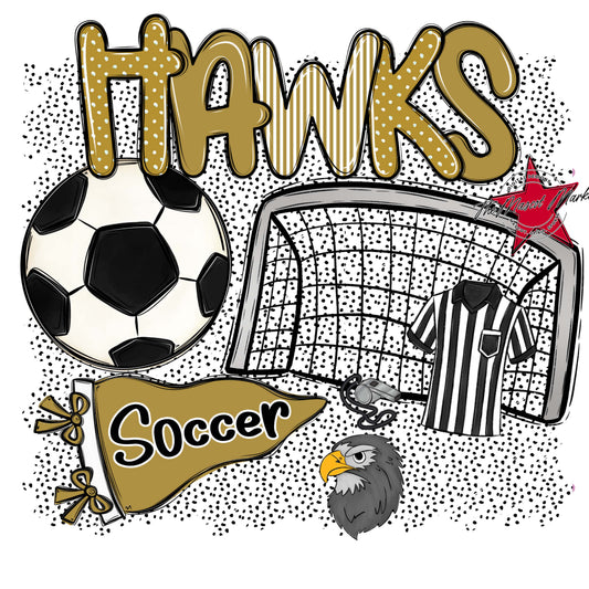 Hawks Soccer Spirit-Gold