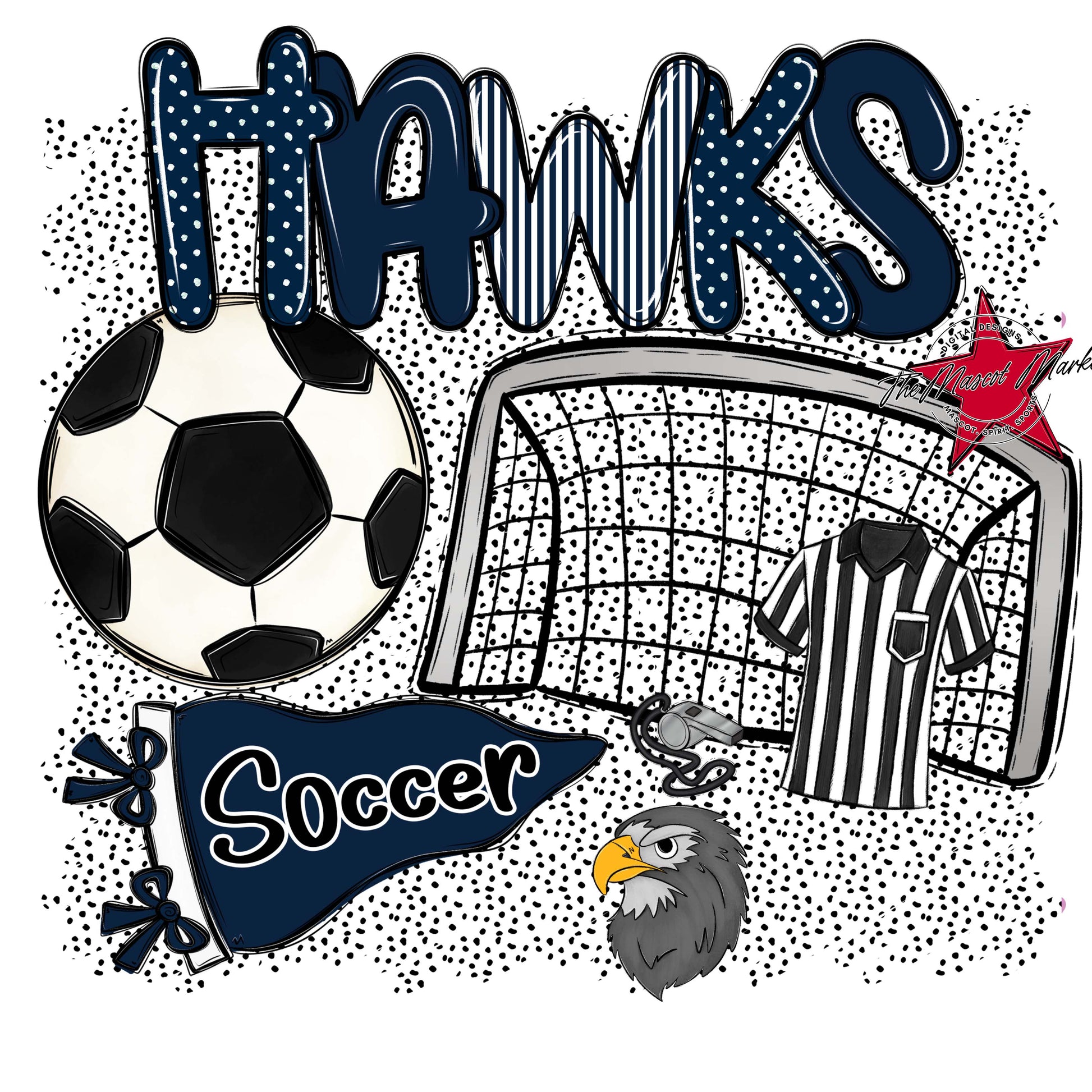 Hawks Soccer Spirit-Navy