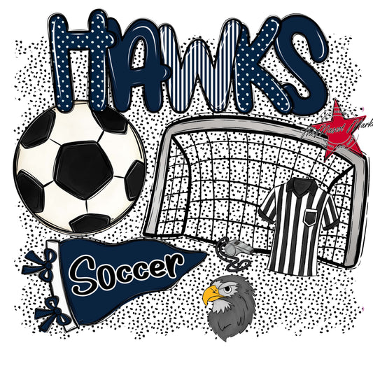 Hawks Soccer Spirit-Navy