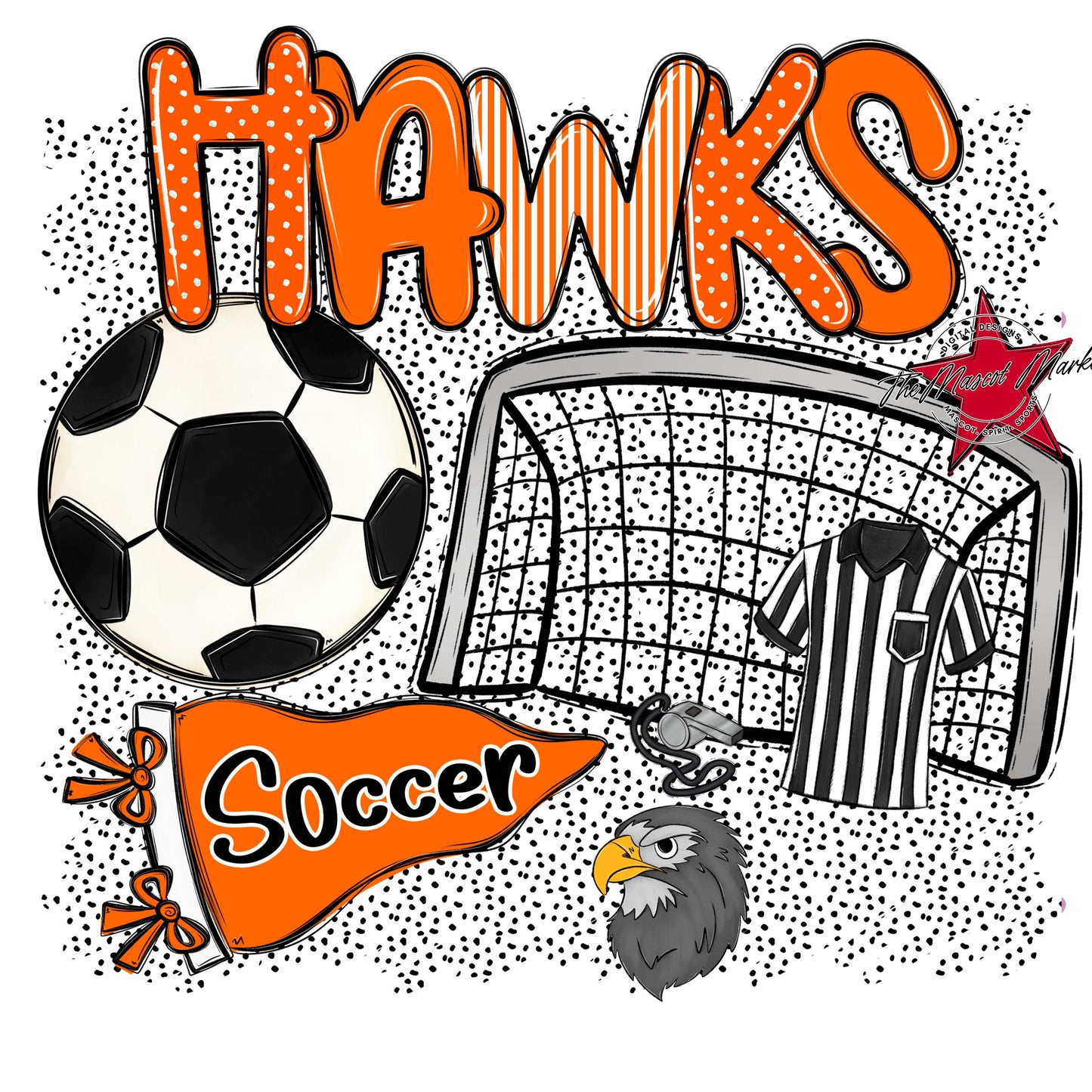 Hawks Soccer Spirit-Orange