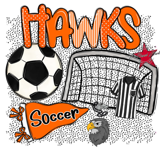 Hawks Soccer Spirit-Orange