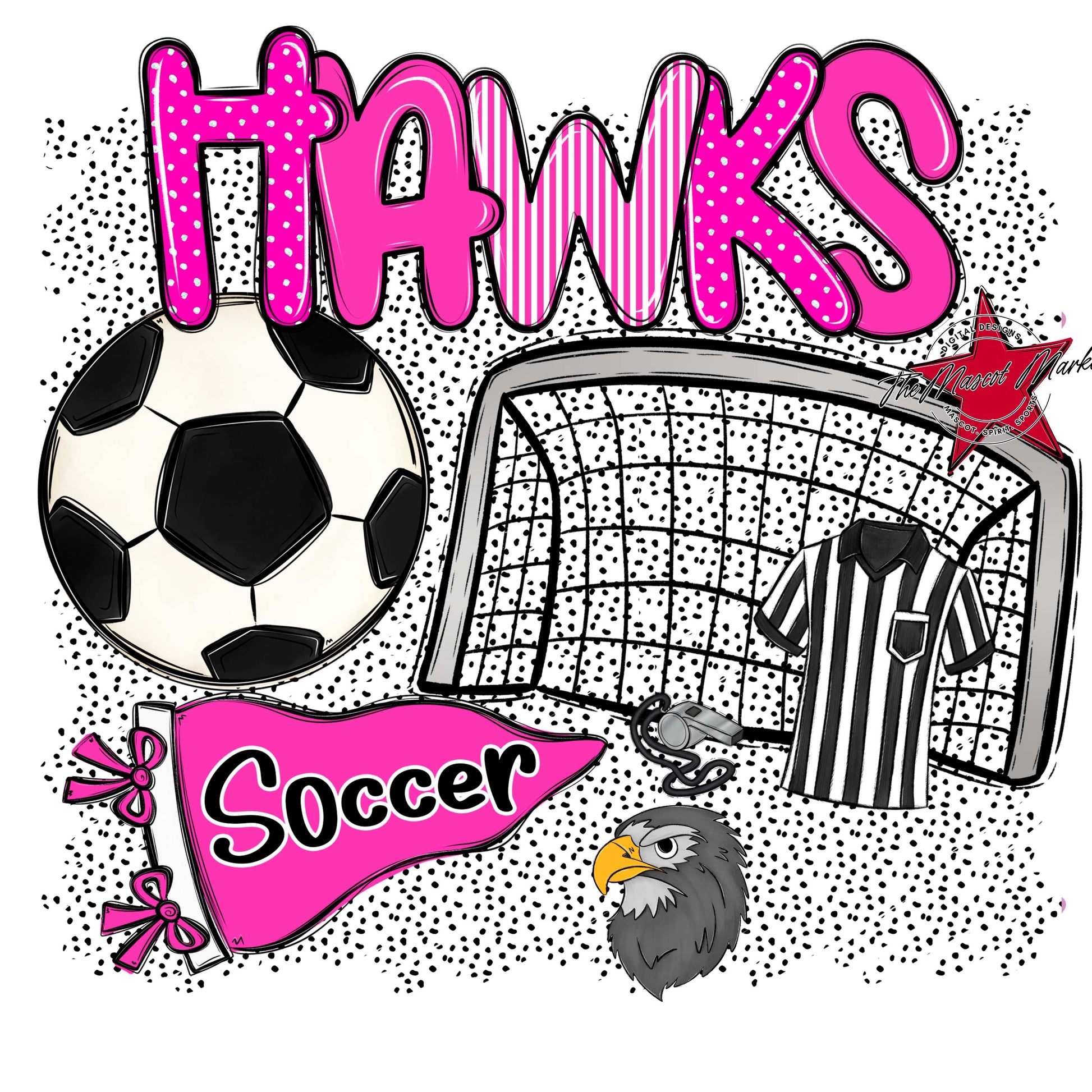 Hawks Soccer Spirit-Pink
