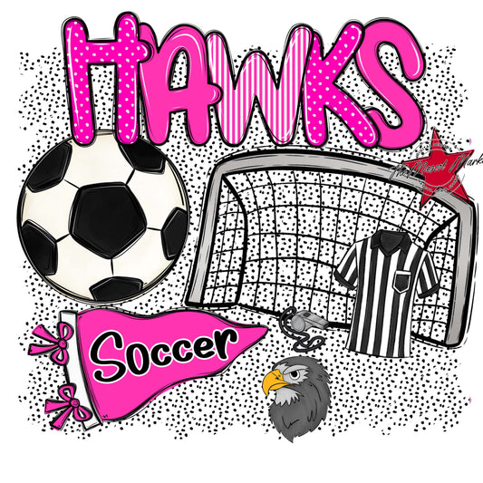 Hawks Soccer Spirit-Pink