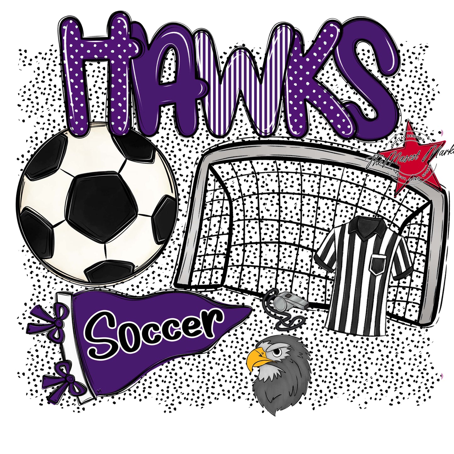 Hawks Soccer Spirit-Purple