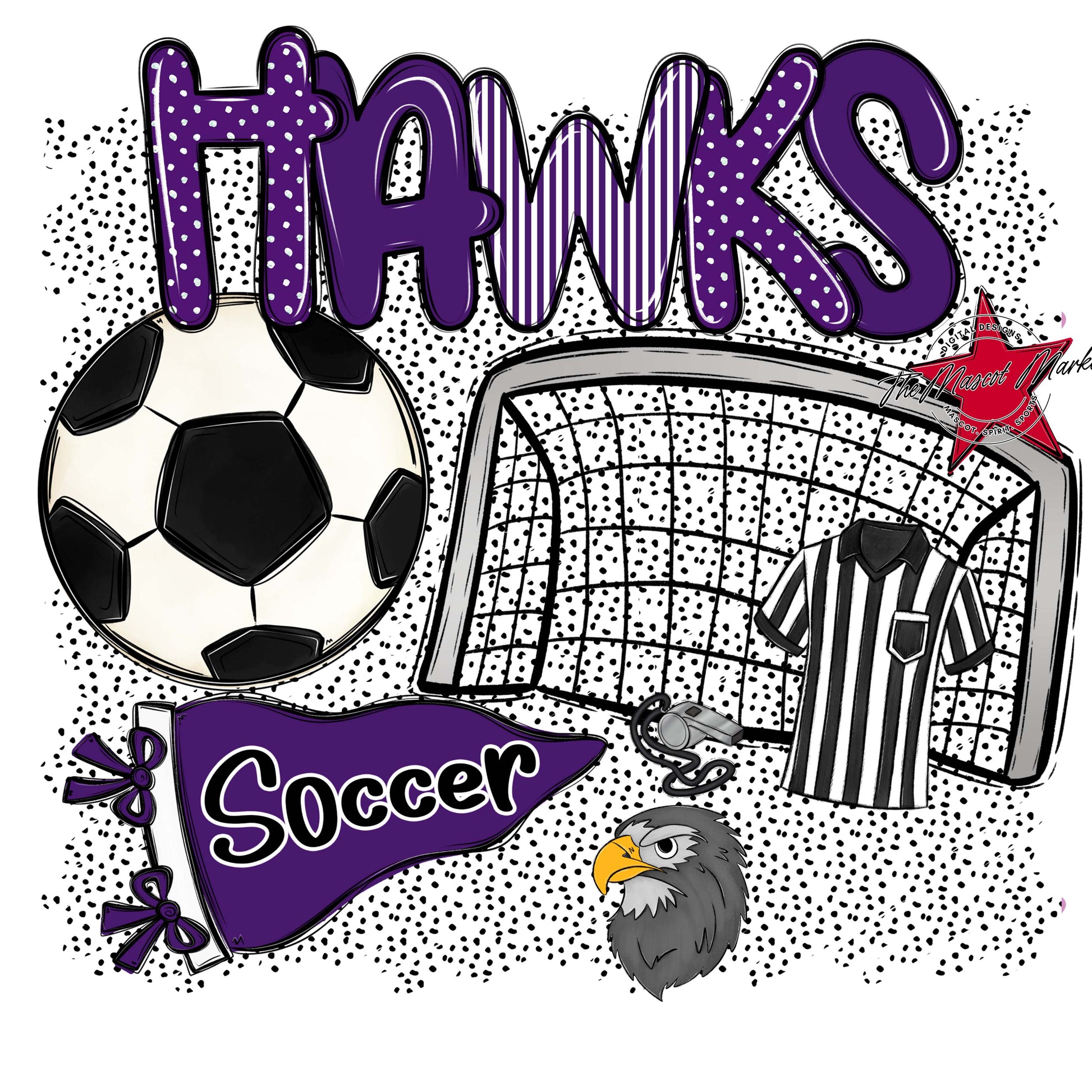 Hawks Soccer Spirit-Purple