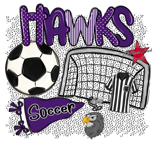 Hawks Soccer Spirit-Purple