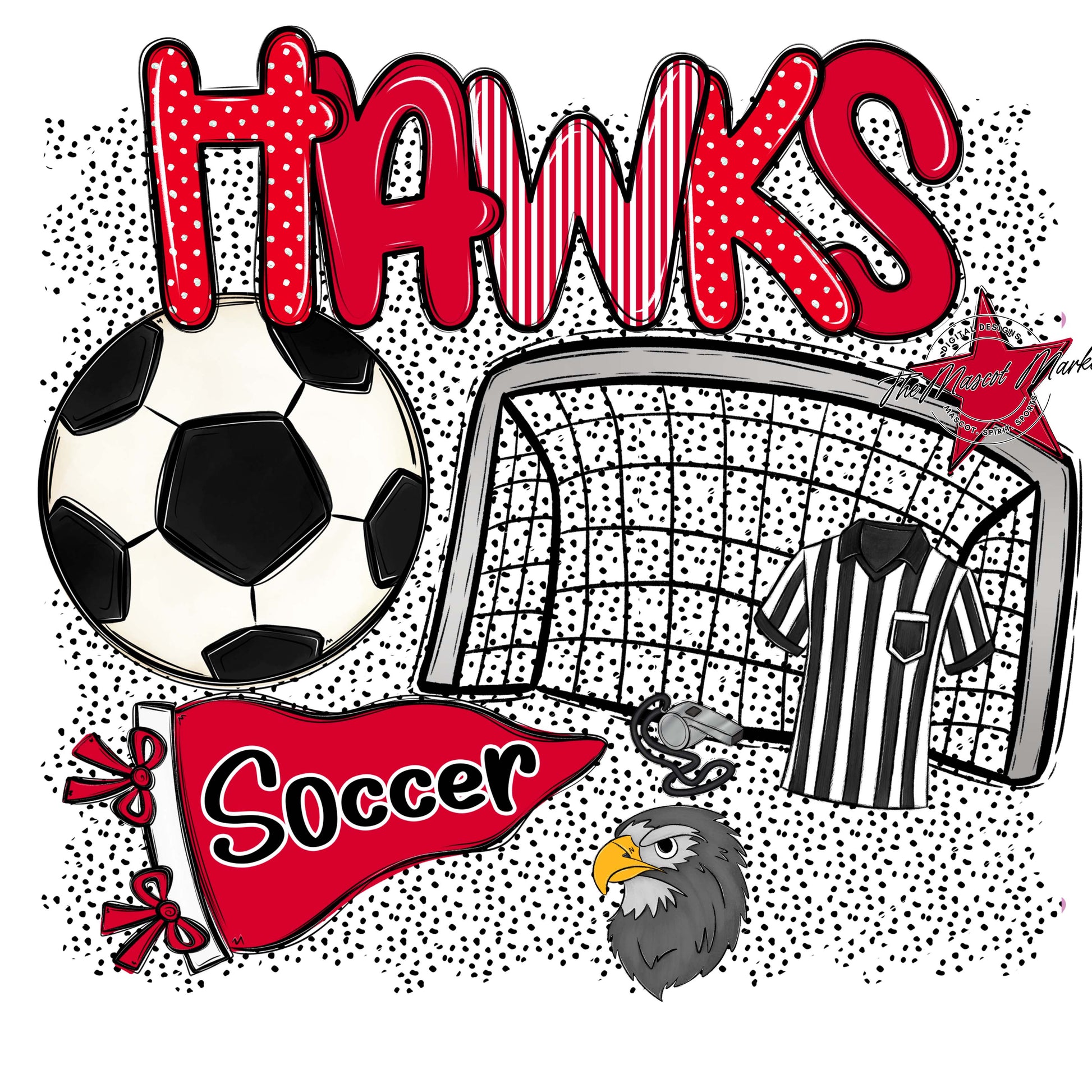 Hawks Soccer Spirit-Red