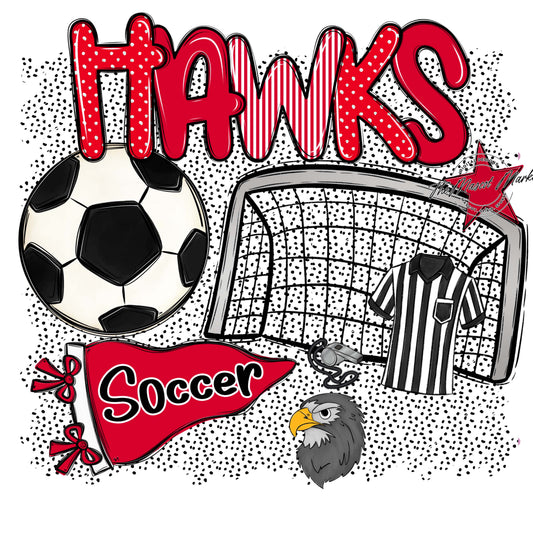 Hawks Soccer Spirit-Red