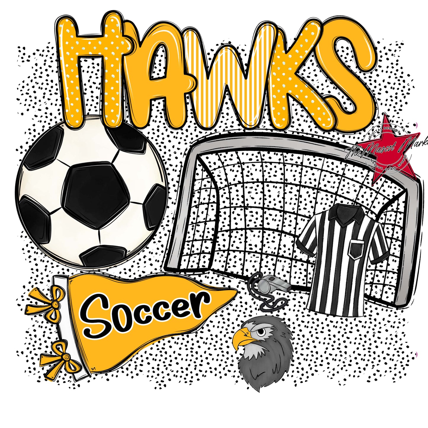 Hawks Soccer Spirit-Yellow