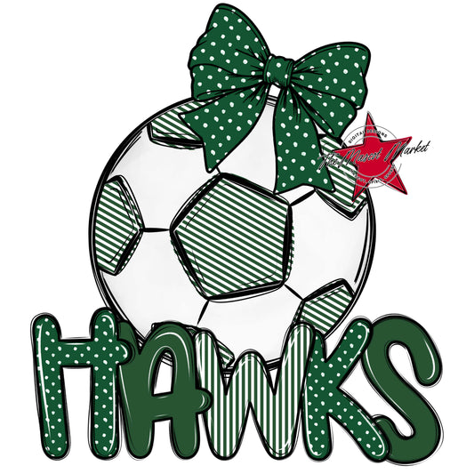 Hawks Soccer Spirit Design-Green