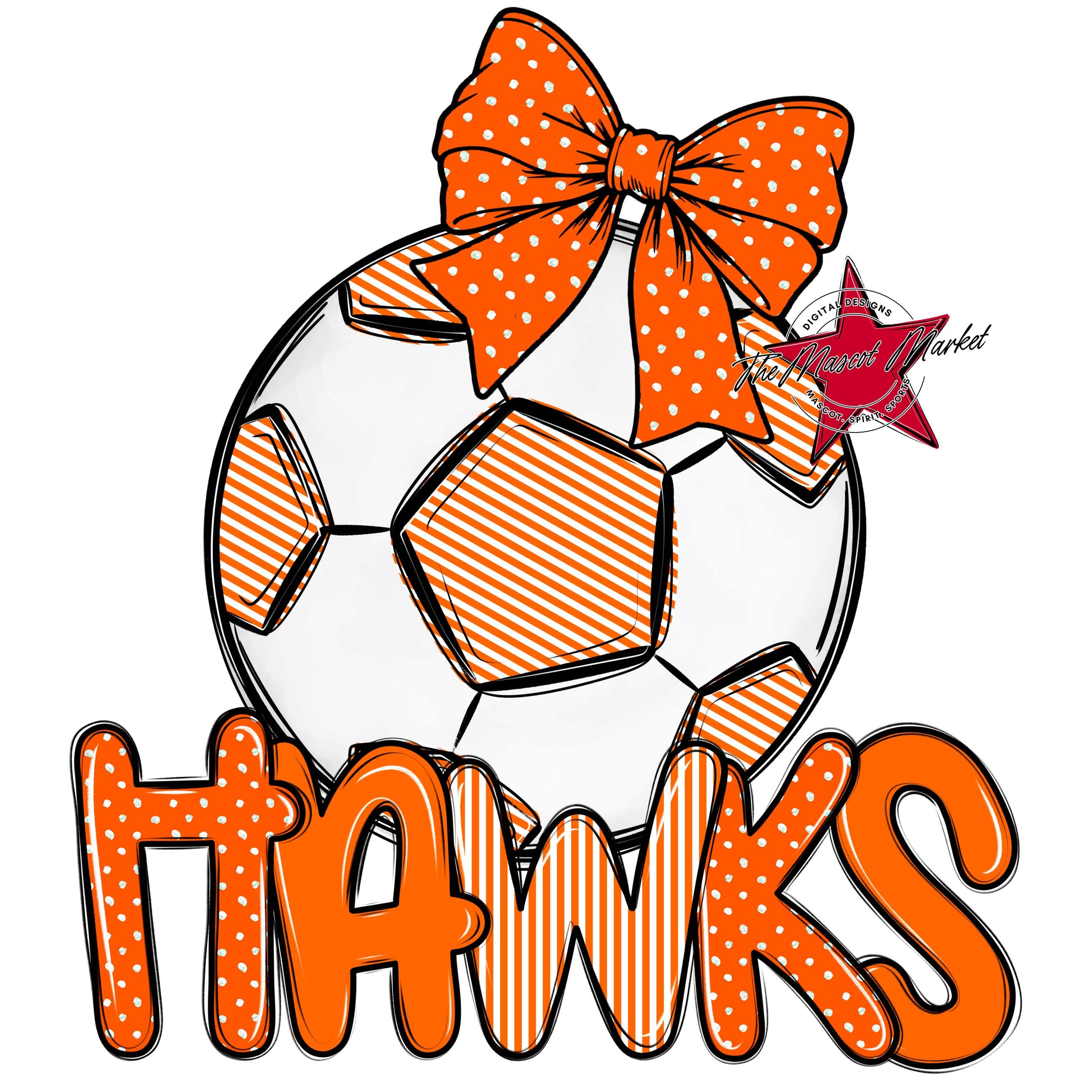 Hawks Soccer Spirit Design-Orange