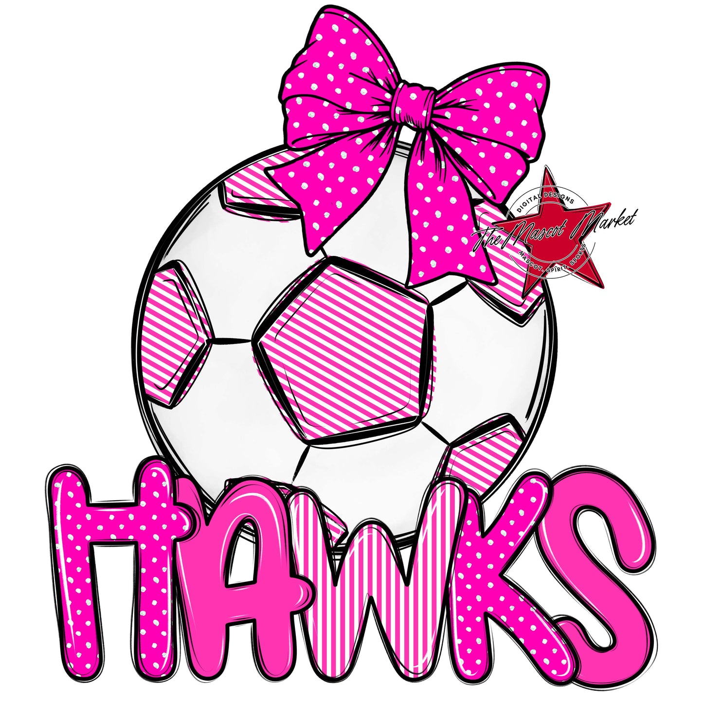 Hawks Soccer Spirit Design-Pink