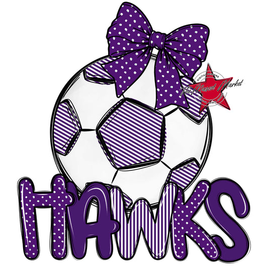 Hawks Soccer Spirit Design-Purple