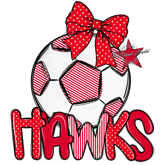 Hawks Soccer Spirit Design-Red