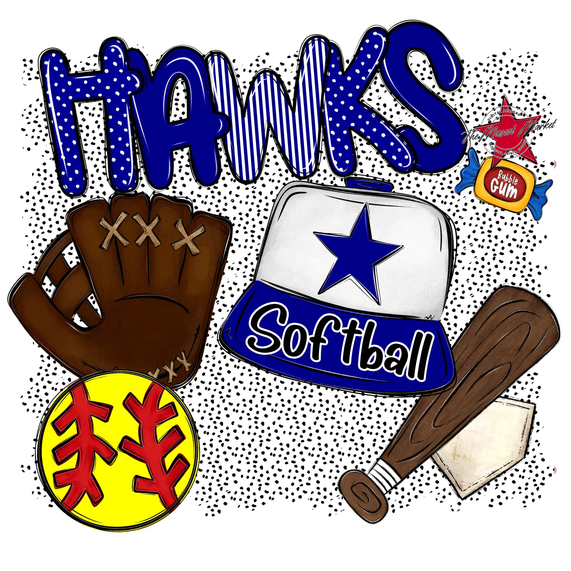Hawks Softball Spirit-Blue