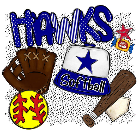 Hawks Softball Spirit-Blue