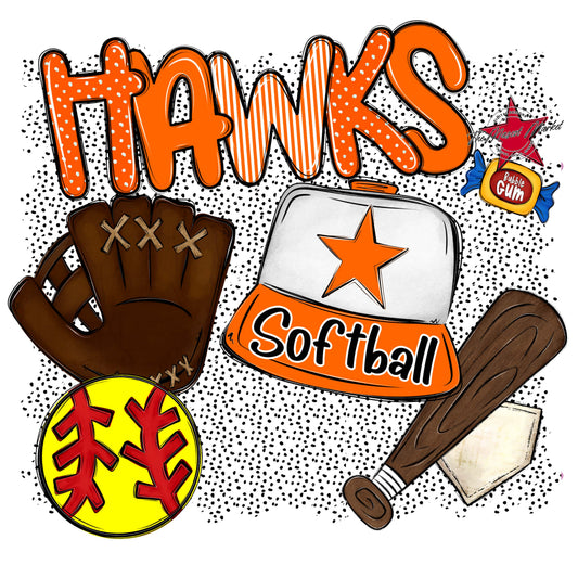 Hawks Softball Spirit-Orange