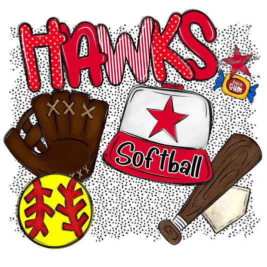 Hawks Softball Spirit-Red