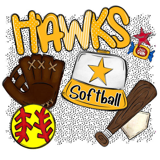 Hawks Softball Spirit-Yellow