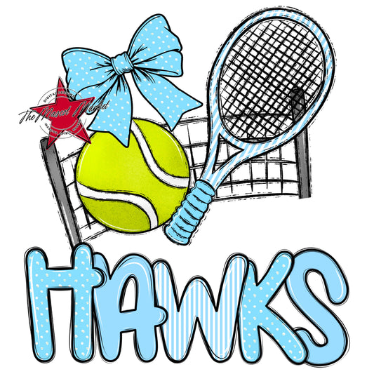 Hawks Tennis Spirit Design-Columbia Blue