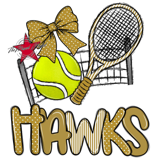 Hawks Tennis Spirit Design-Gold