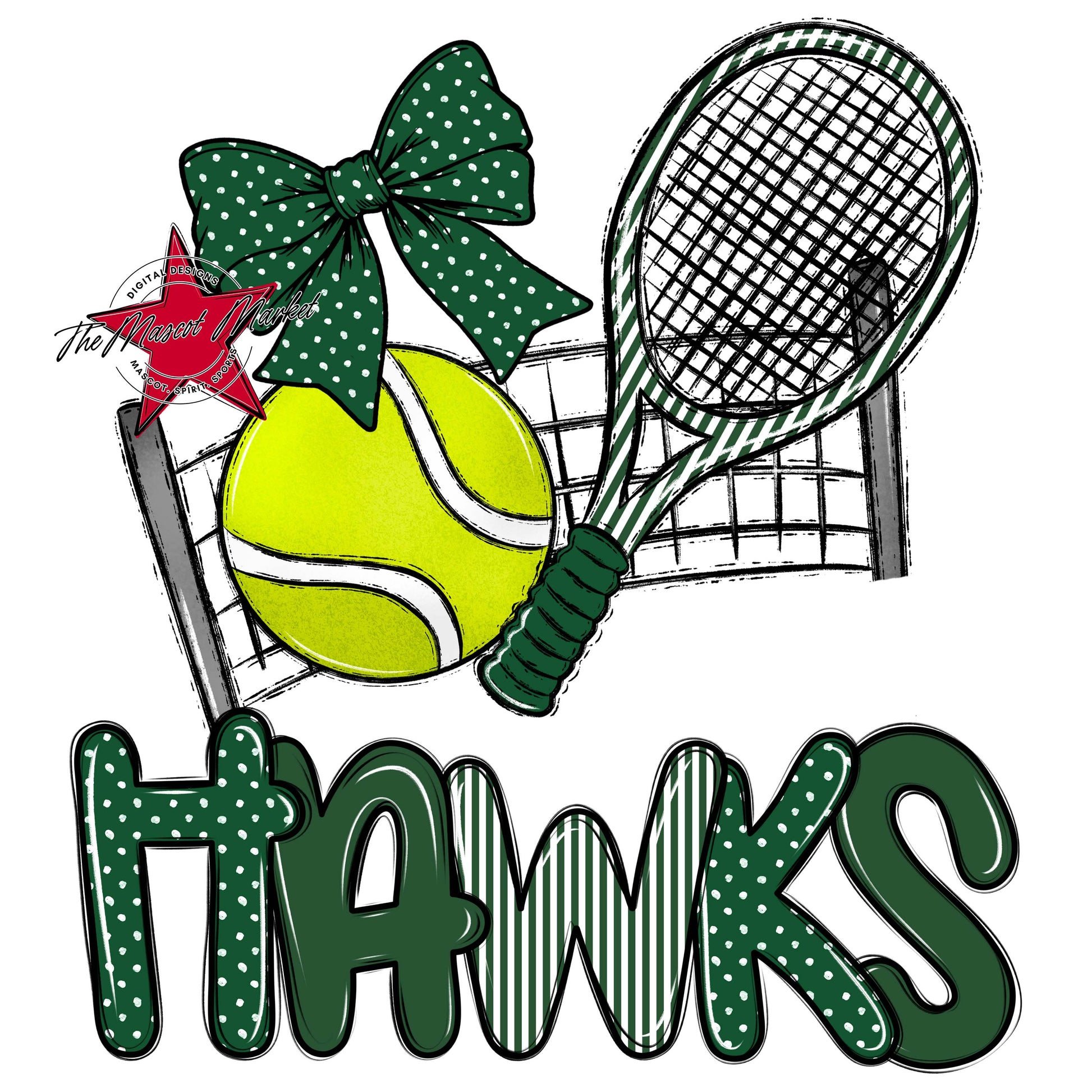 Hawks Tennis Spirit Design-Green