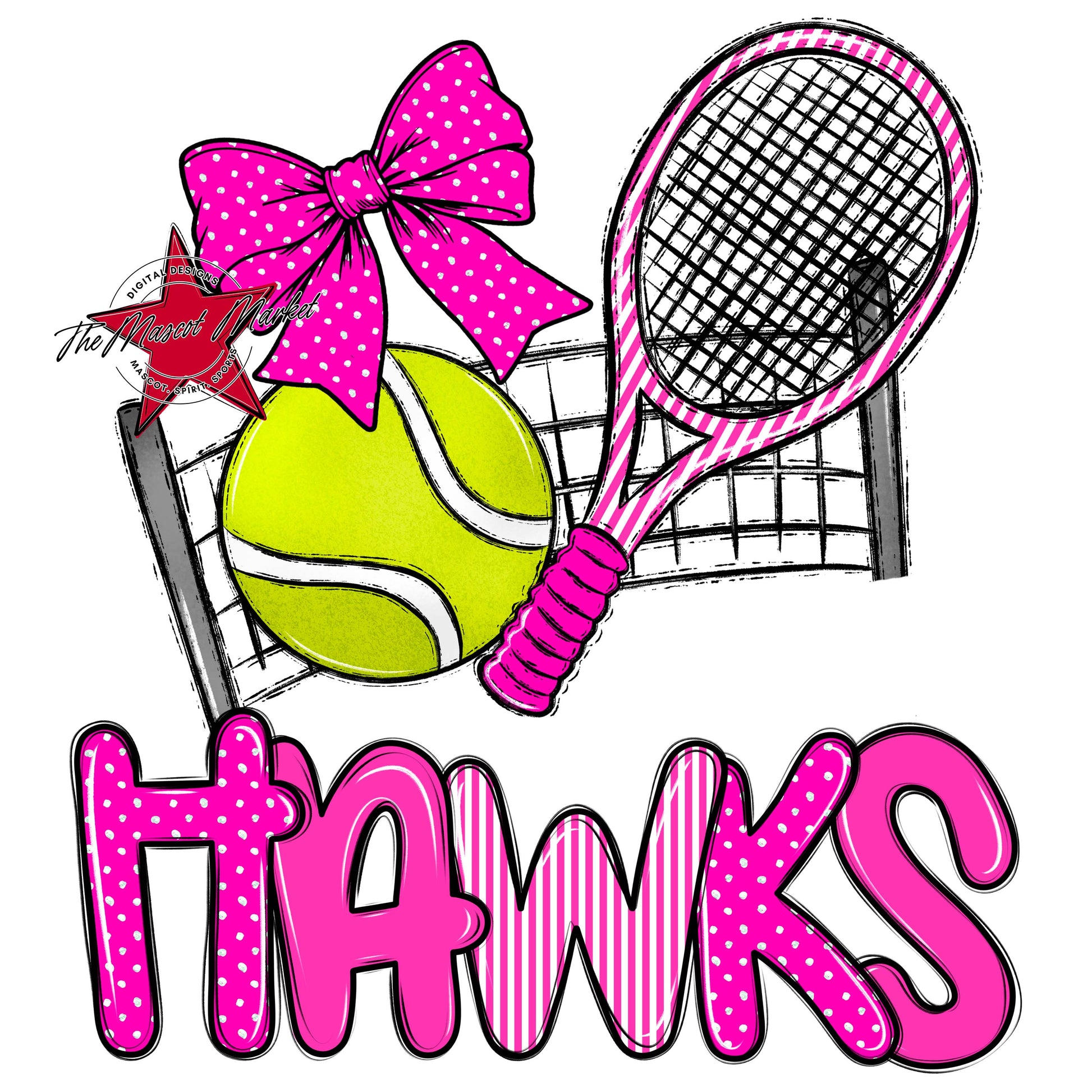 Hawks Tennis Spirit Design-Pink