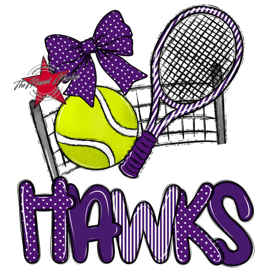 Hawks Tennis Spirit Design-Purple