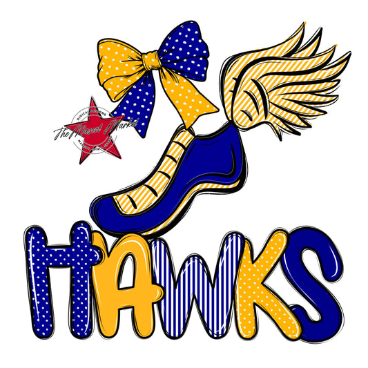 Hawks Track Spirit Design-Blue & Yellow