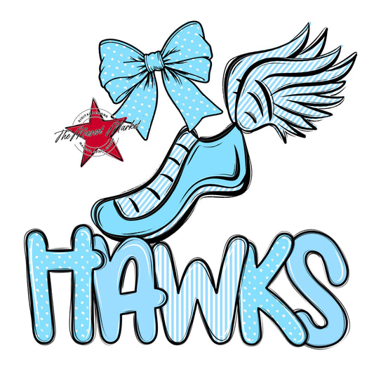 Hawks Track Spirit Design-Columbia Blue