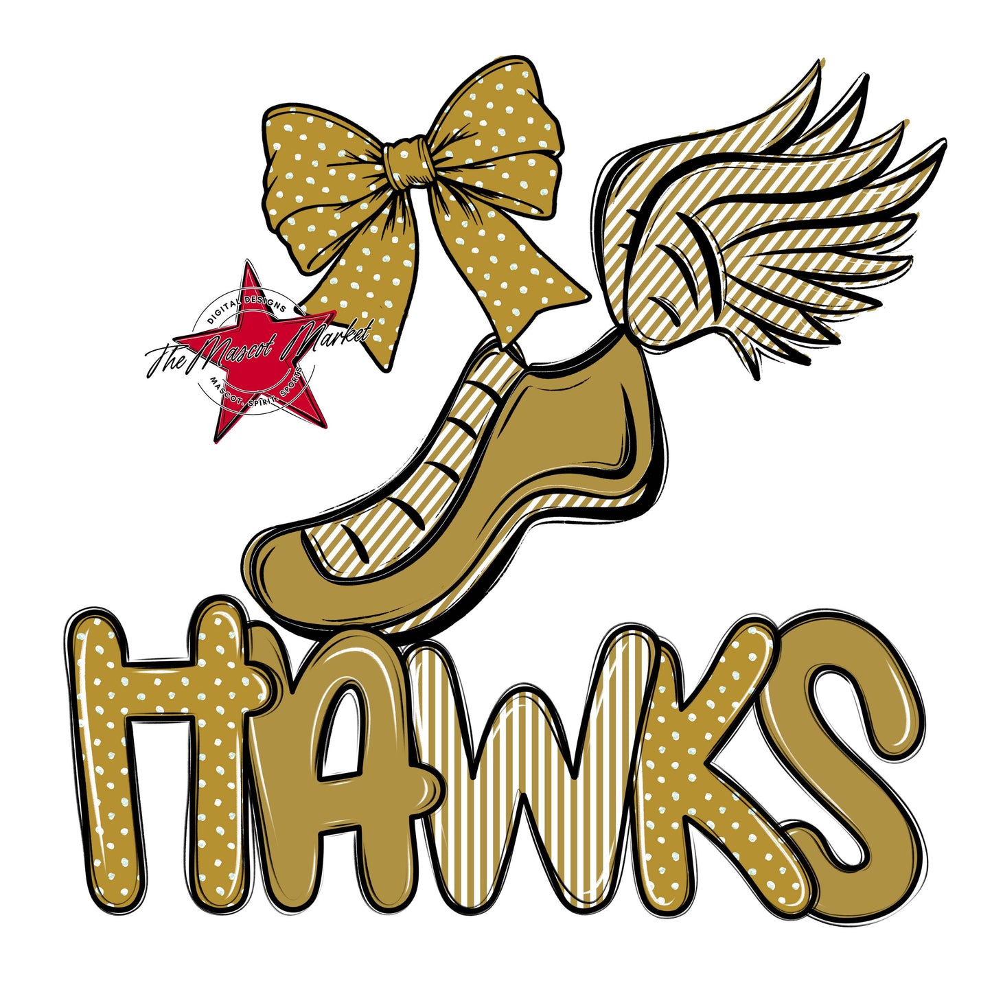 Hawks Track Spirit Design-Gold