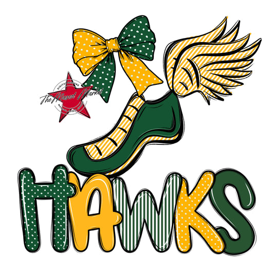 Hawks Track Spirit Design-Green & Yellow