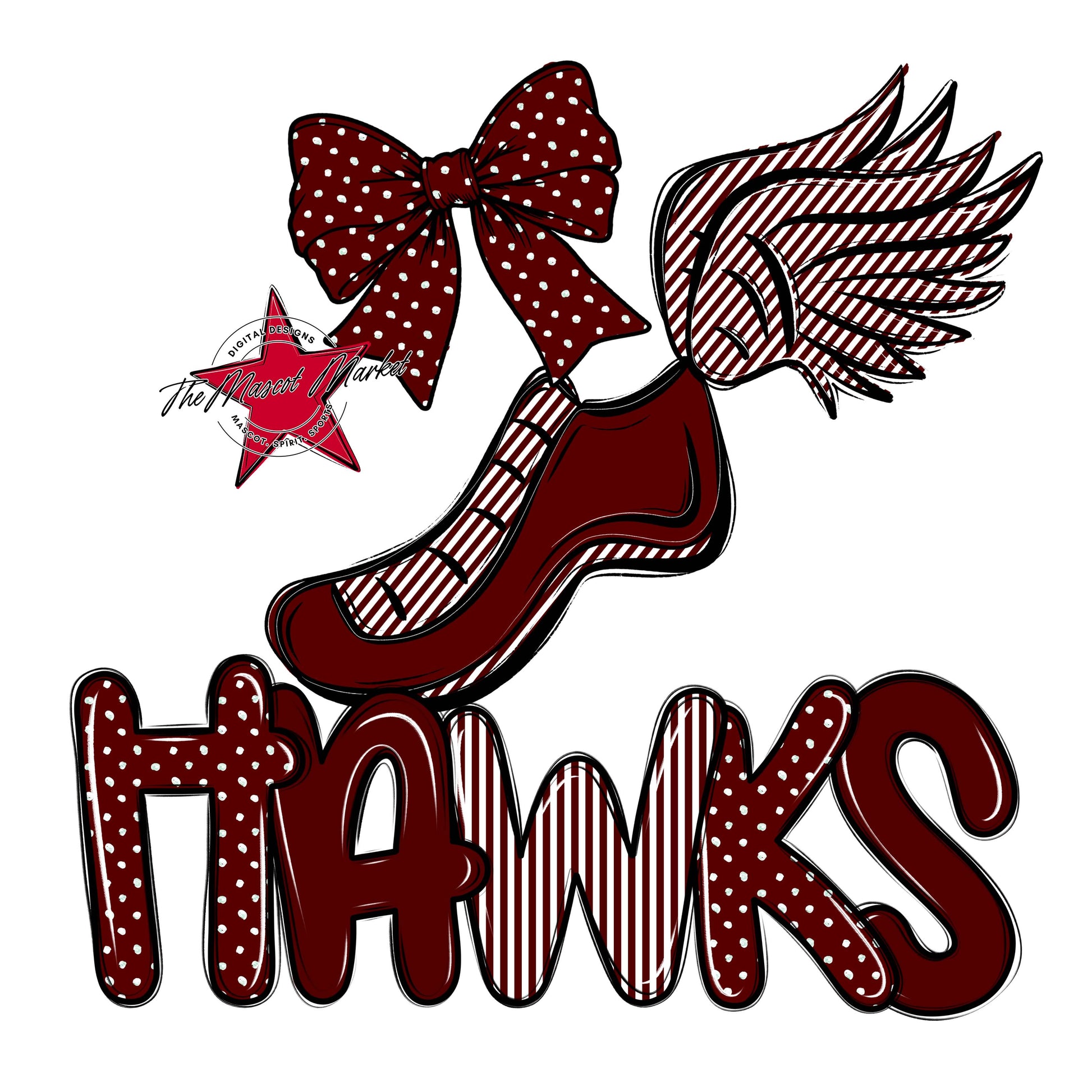 Hawks Track Spirit Design-Maroon