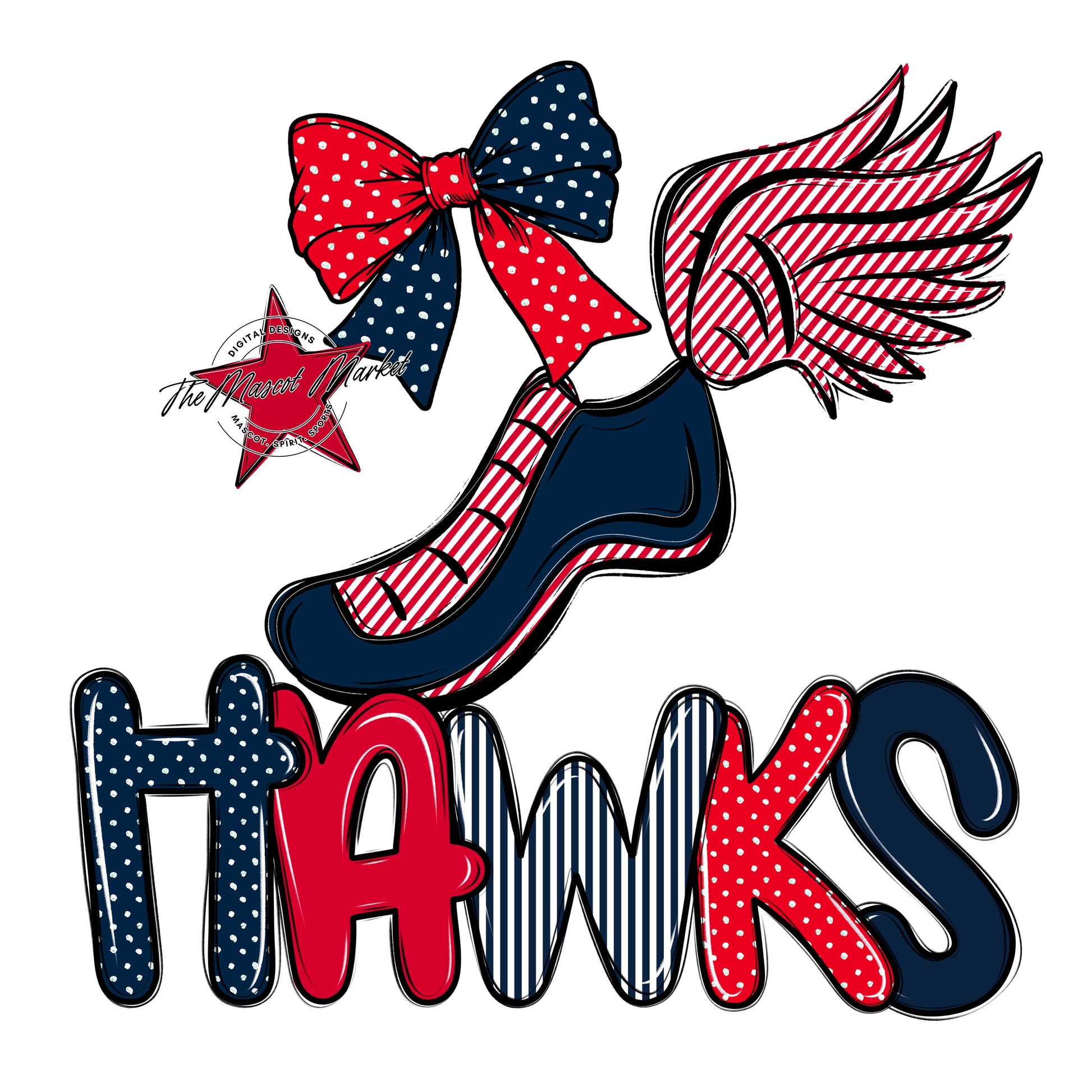 Hawks Track Spirit Design-Navy & Red