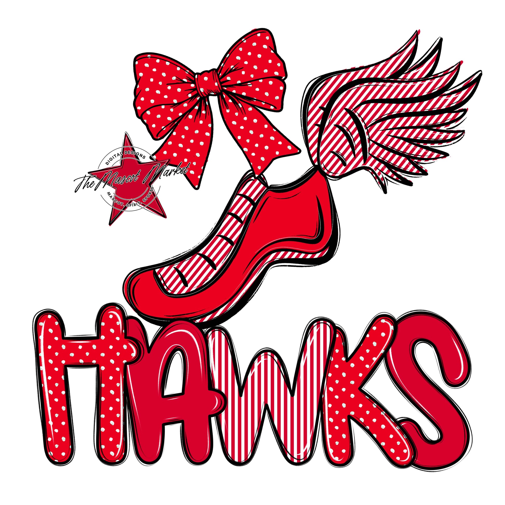 Hawks Track Spirit Design-Red