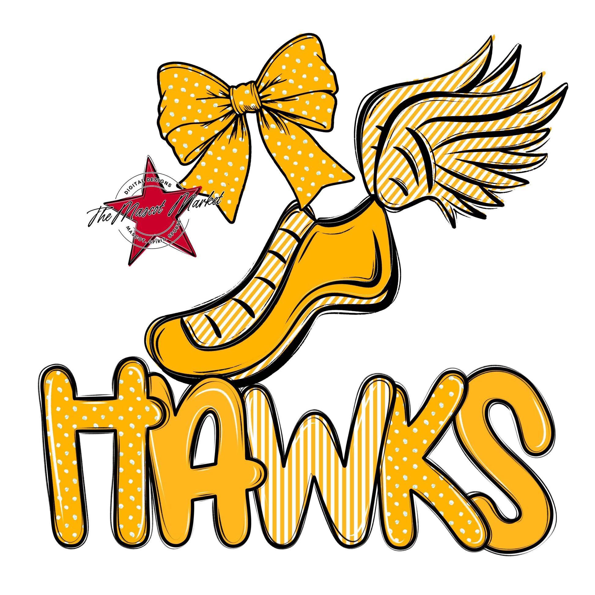 Hawks Track Spirit Design-Yellow