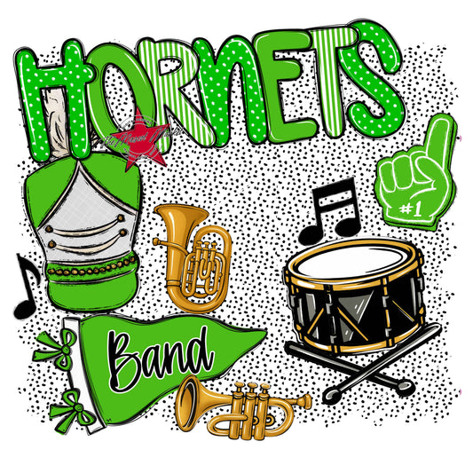 Hornets Band Spirit-Bright Green