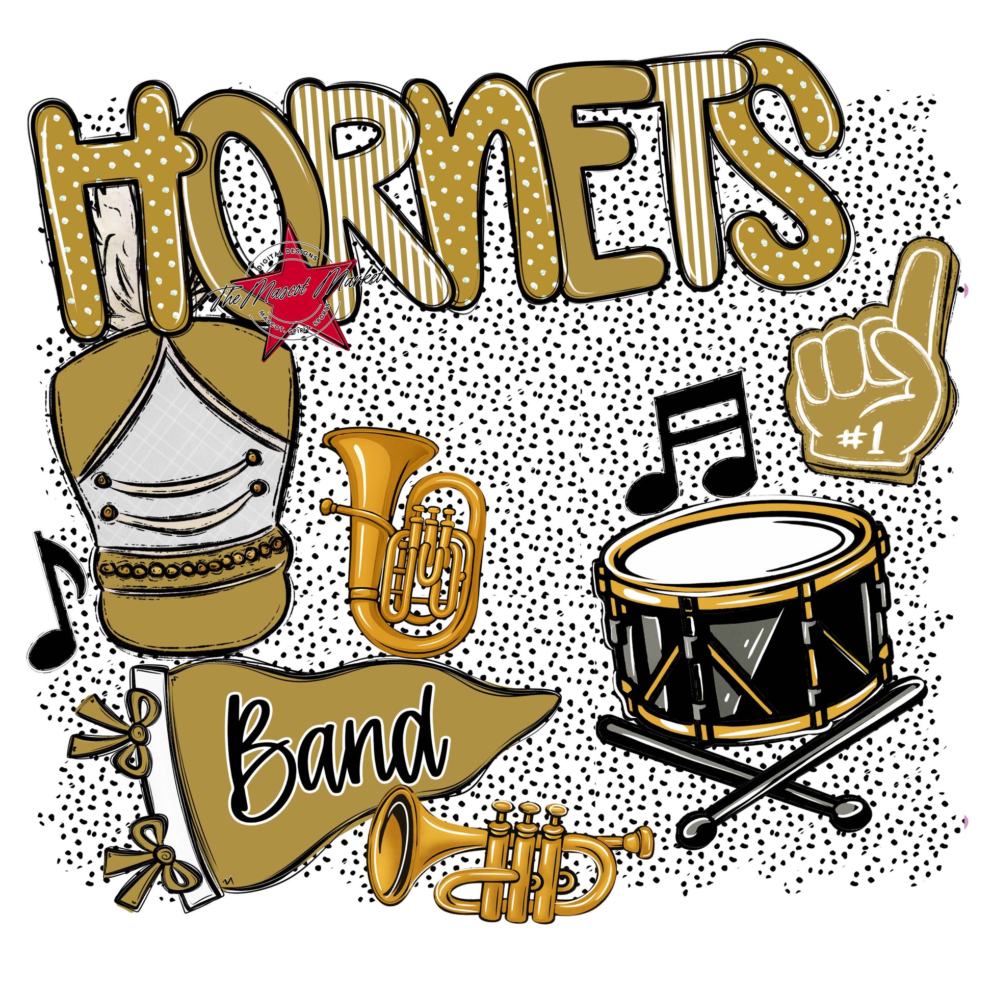 Hornets Band Spirit-Gold