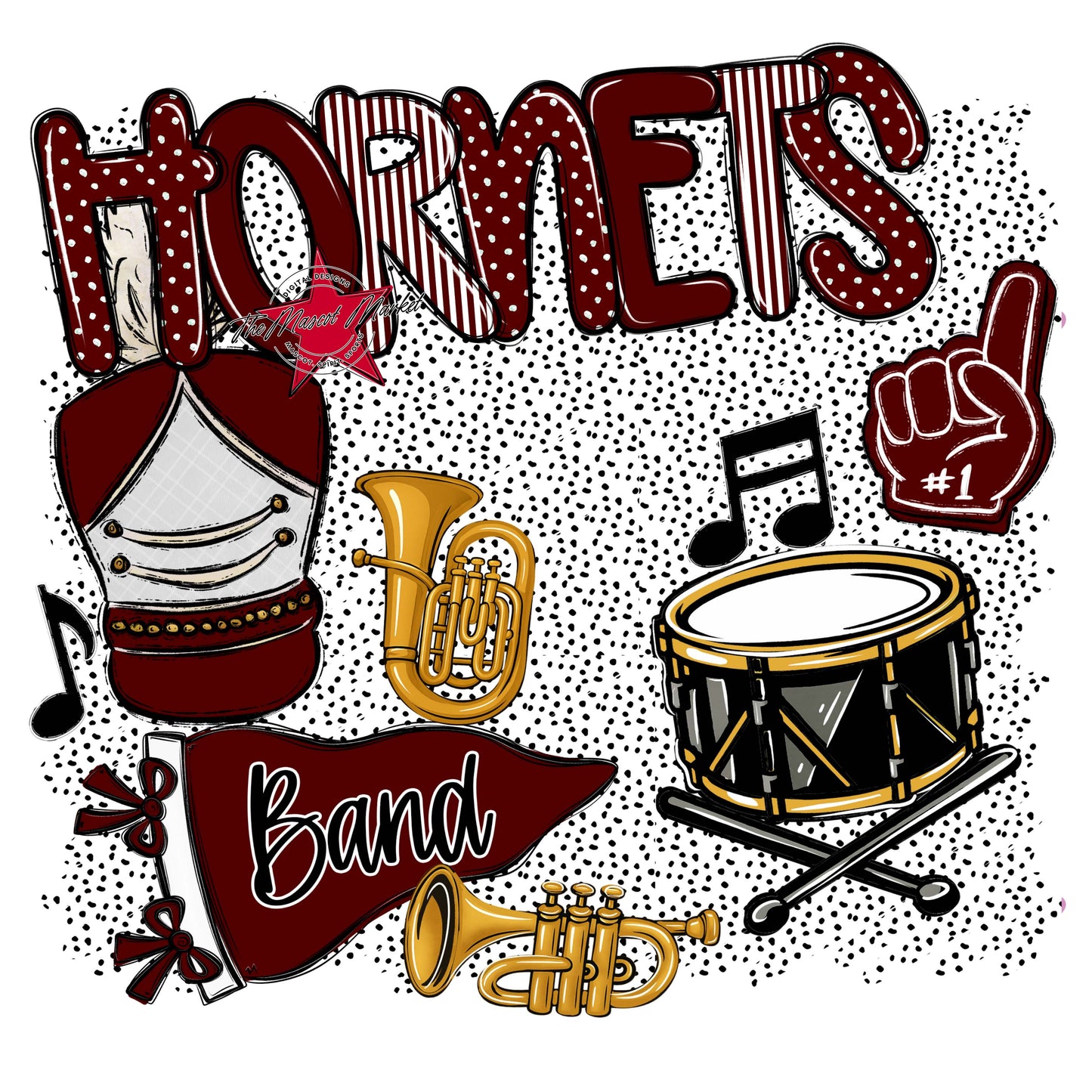 Hornets Band Spirit-Maroon