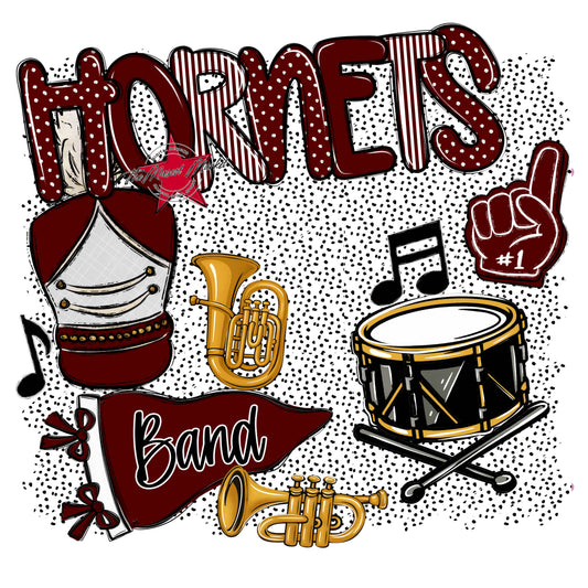 Hornets Band Spirit-Maroon