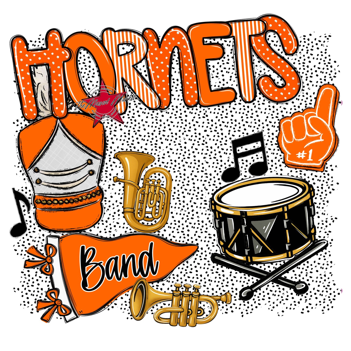 Hornets Band Spirit-Orange