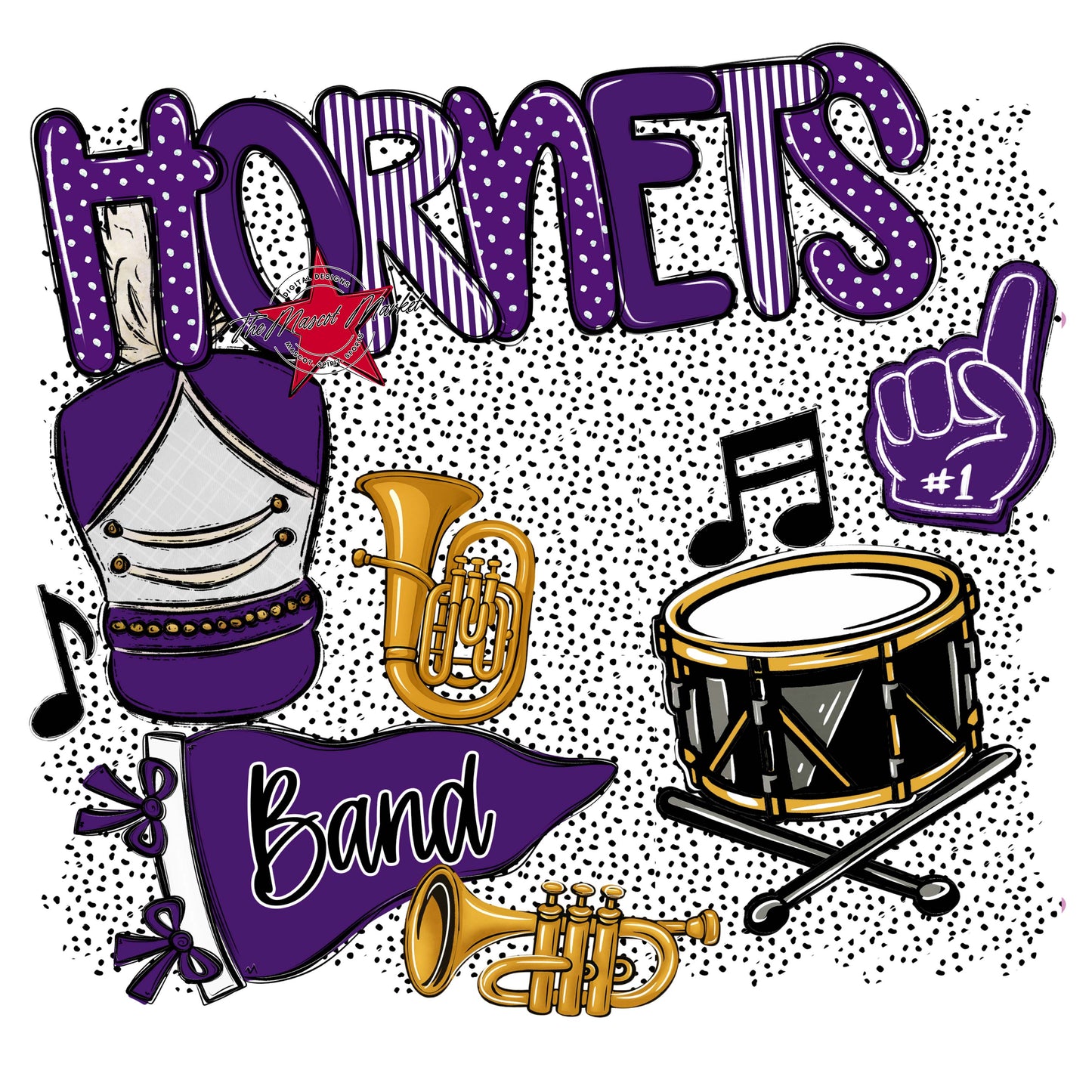 Hornets Band Spirit-Purple