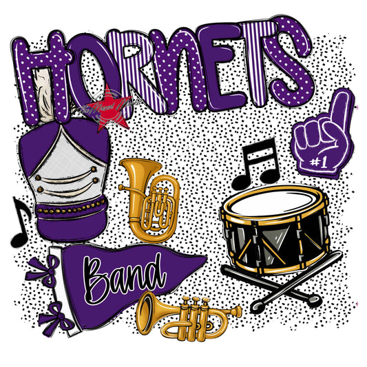 Hornets Band Spirit-Purple