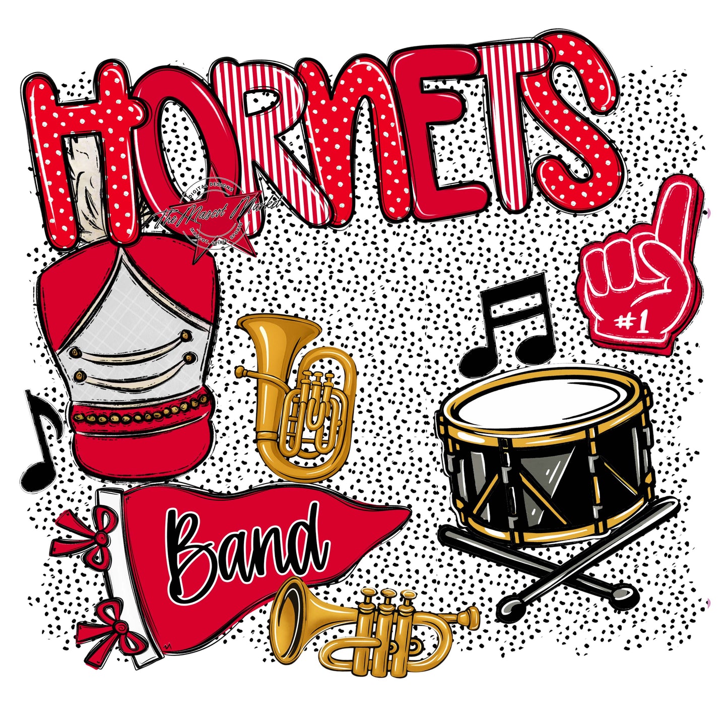 Hornets Band Spirit-Red