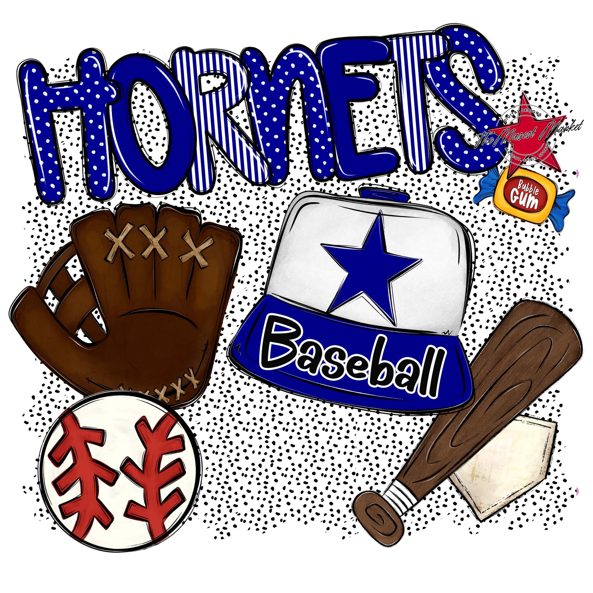 Hornets Baseball Spirit-Blue