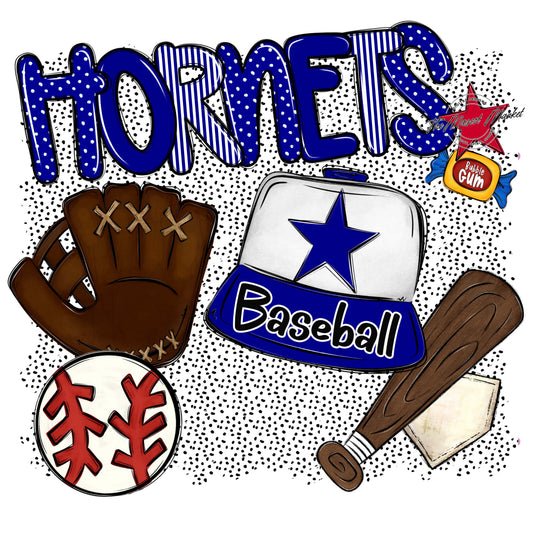 Hornets Baseball Spirit-Blue