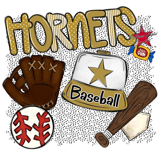 Hornets Baseball Spirit-Gold
